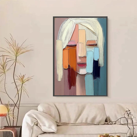 FACETS: Expressive Abstract Portrait Impasto Oil Painting