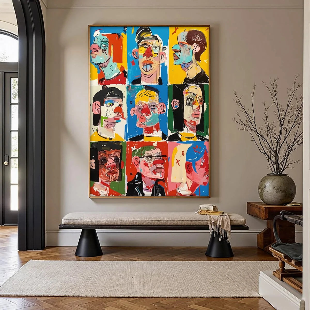 FACETS OF IDENTITY: Colorful, Expressive Portrait Series | rectangular format, hand-painted canvas edge
