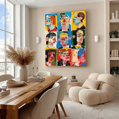 FACETS OF IDENTITY: Colorful, Expressive Portrait Series | rolled canvas, ready for custom framing