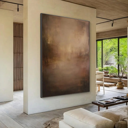 FADING EMBER: Wabi Sabi Abstract Art for Sophisticated Spaces | Abstract mood, soft natural light studio shot