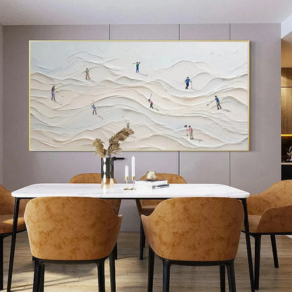 FAIRWAY VISTA: Textured Golf Course Landscape Painting for Office | rolled canvas, ready for custom framing
