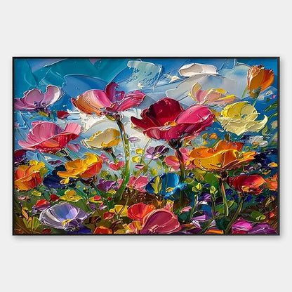 FIELD OF DREAMS: Textured Floral Painting, Impasto Wall Art, Horizontal Canvas, Wildflower Decor | hanging in FIELD OF DREAMS: Textured Floral Painting, Impasto Wall Art, Horizontal Canvas, Wildflo...