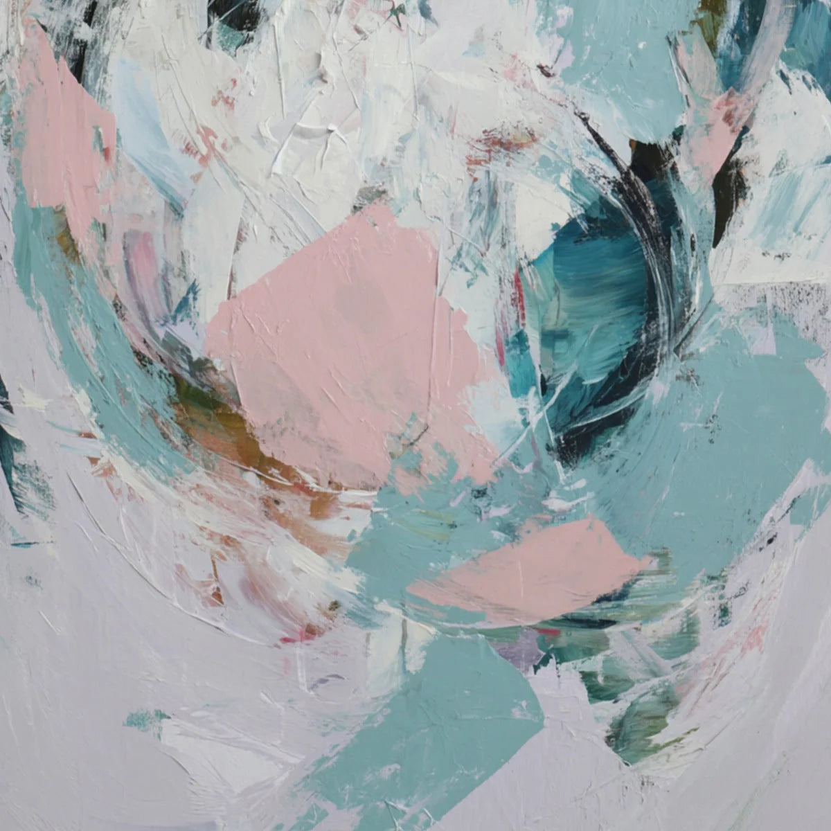FIRST BLUSH: Textured Modern Abstract Painting | rolled canvas, ready for custom framing