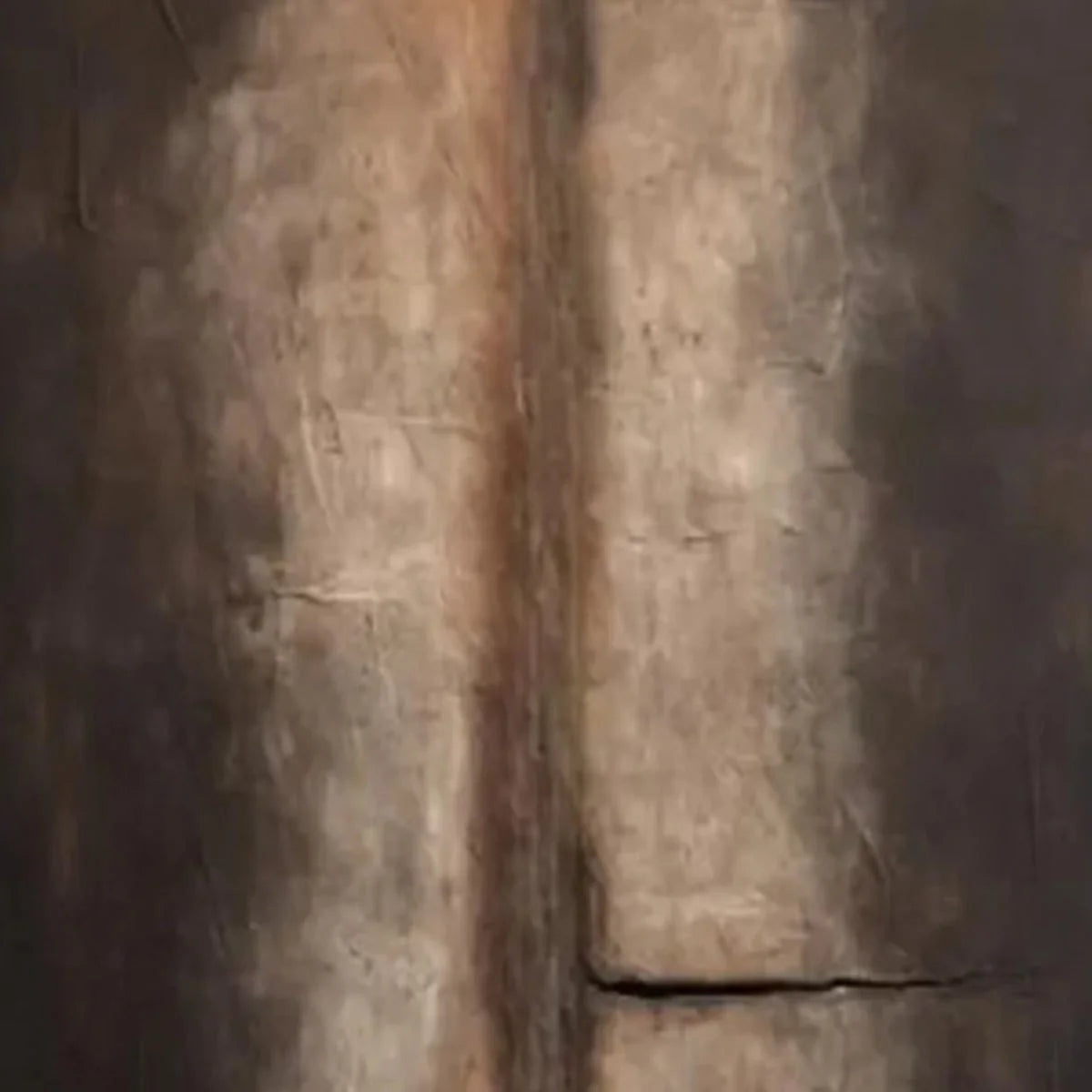 FISSURE: Large Textured Wabi Sabi Abstract Painting in Earth Tones | rolled canvas, ready for custom framing