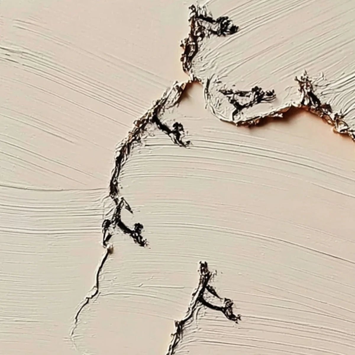 FISSURE: Wabi Sabi Inspired Textured Abstract Art | rolled canvas, ready for custom framing