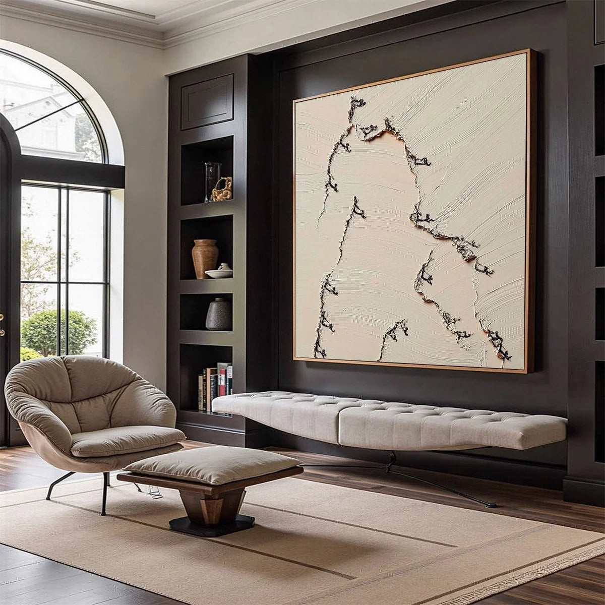 FISSURE: Wabi Sabi Inspired Textured Abstract Art | Abstract mood, soft natural light studio shot