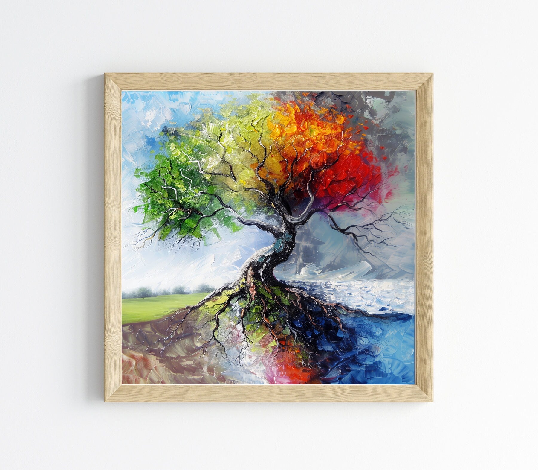 60x60 cm oil painting for home decor - image 2 of 7