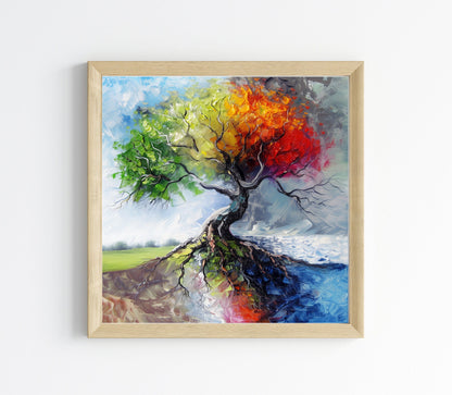 60x60 cm oil painting for home decor - image 2 of 7