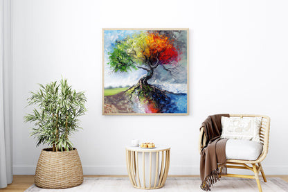 60x60 cm oil painting for home decor - image 3 of 7