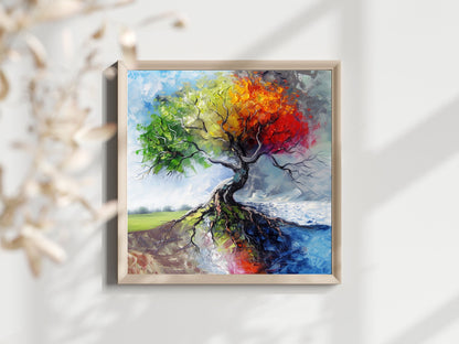 60x60 cm oil painting for home decor - image 4 of 7