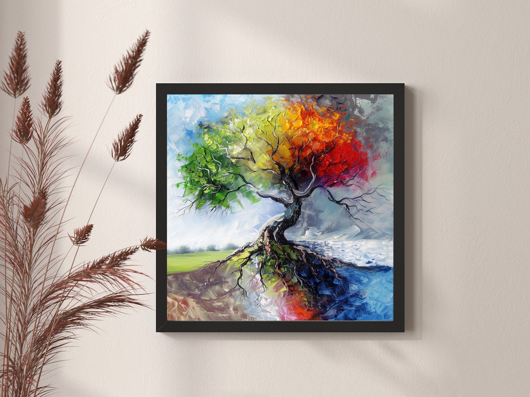 60x60 cm oil painting for home decor - image 5 of 7