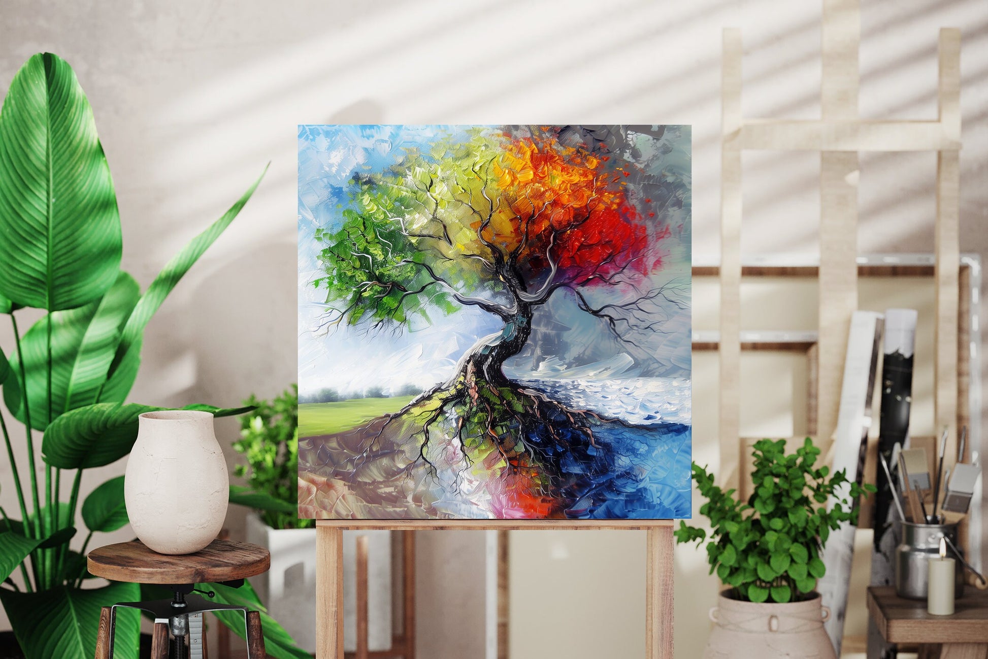60x60 cm oil painting for home decor - image 7 of 7