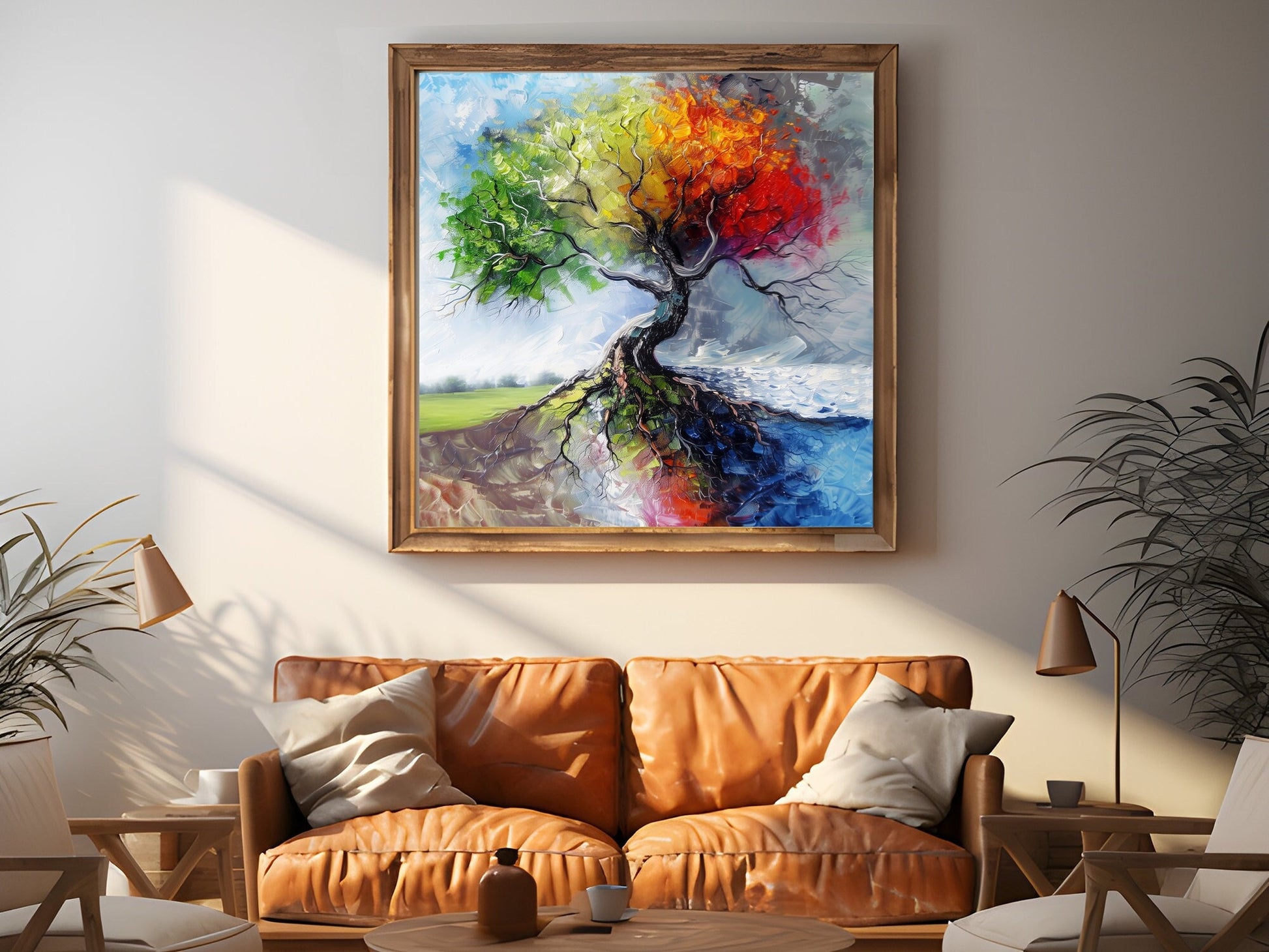 60x60 cm oil painting for home decor - image 1 of 7
