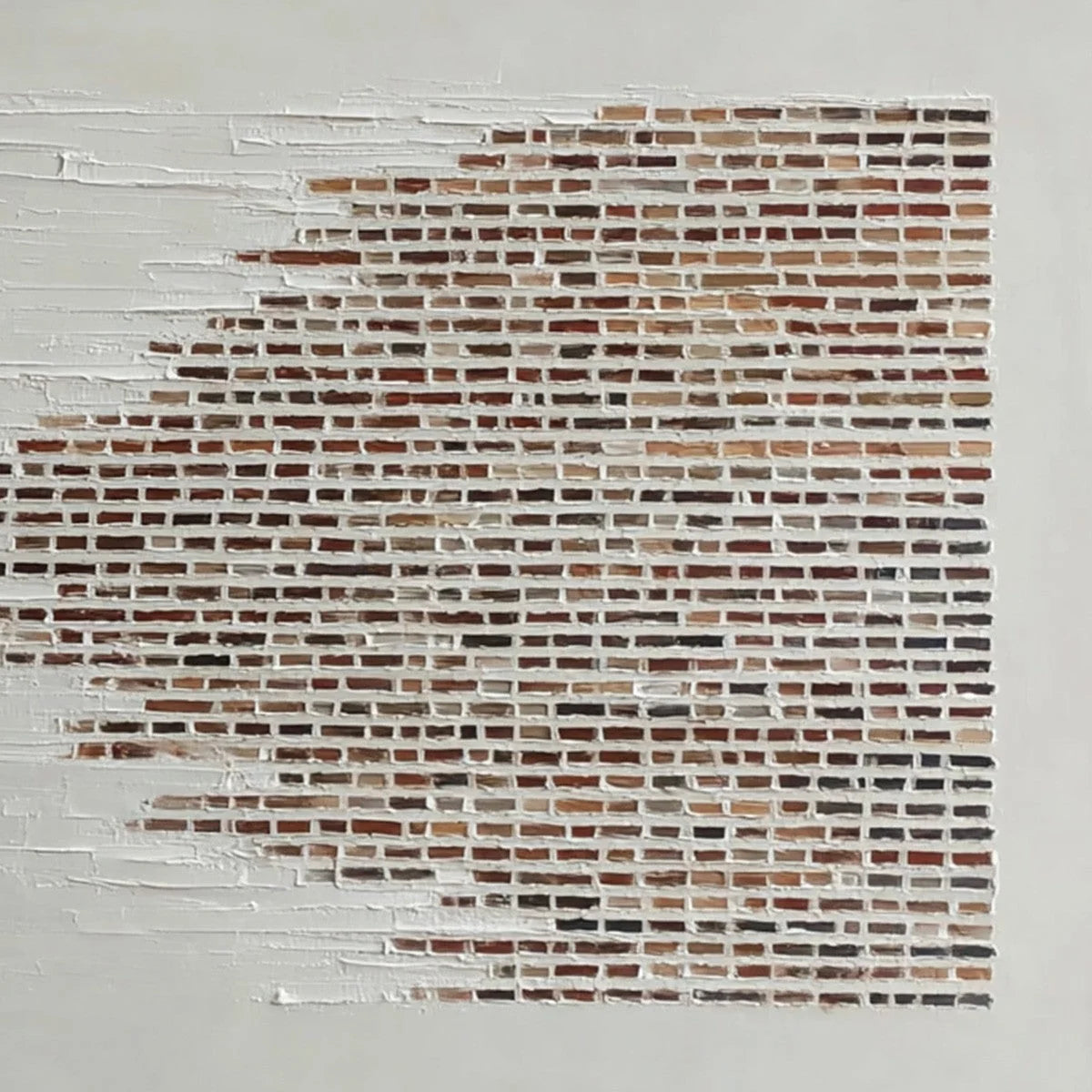 FRAGMENTS: Textured Minimalist Painting of Deconstructed Architecture | rolled canvas, ready for custom framing