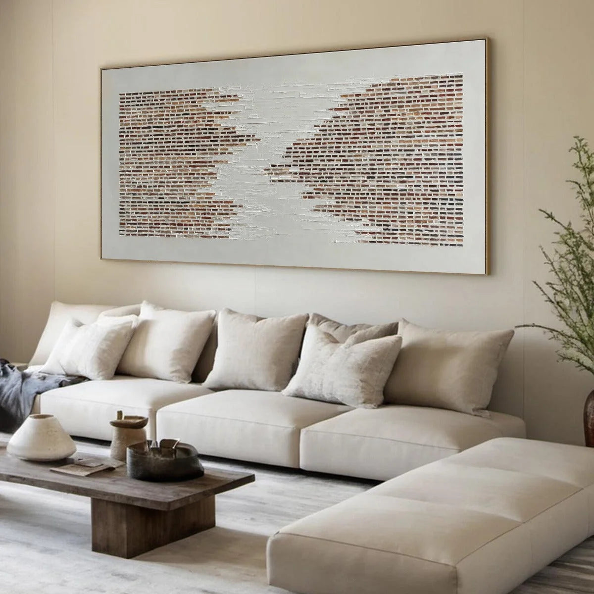 FRAGMENTS: Textured Minimalist Painting of Deconstructed Architecture | multi-color palette, original oil on stretched canvas art