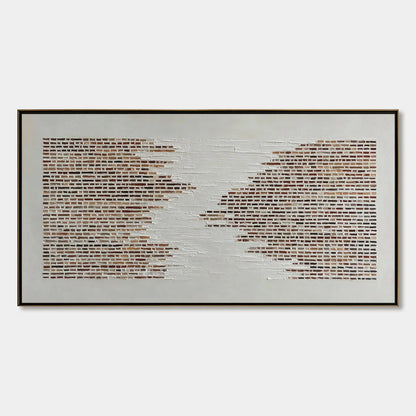 FRAGMENTS: Textured Minimalist Painting of Deconstructed Architecture | hanging in living room, Minimalist wall art