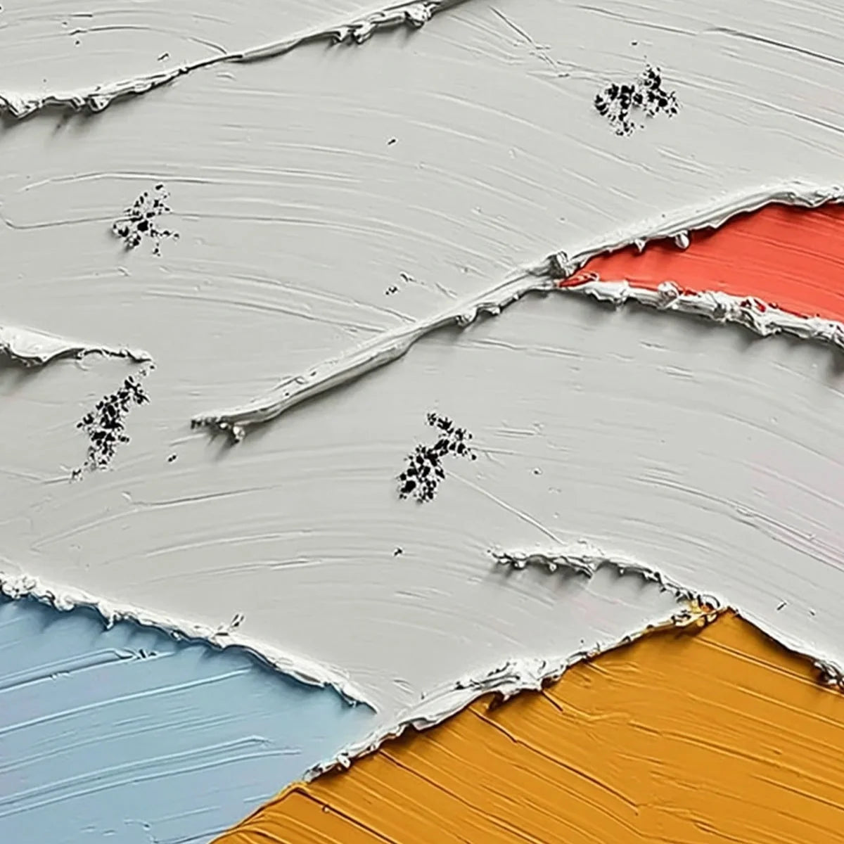FRAGMENTS: Textured Wabi-Sabi Abstract Impasto Painting | rolled canvas, ready for custom framing