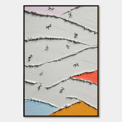 FRAGMENTS: Textured Wabi-Sabi Abstract Impasto Painting | hanging in living room, Abstract wall art