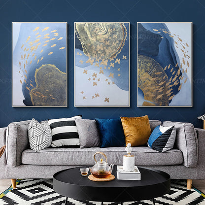 Framed painting 3 pieces wall art Abstract butterfly art Acrylic Paintings on Ca #3