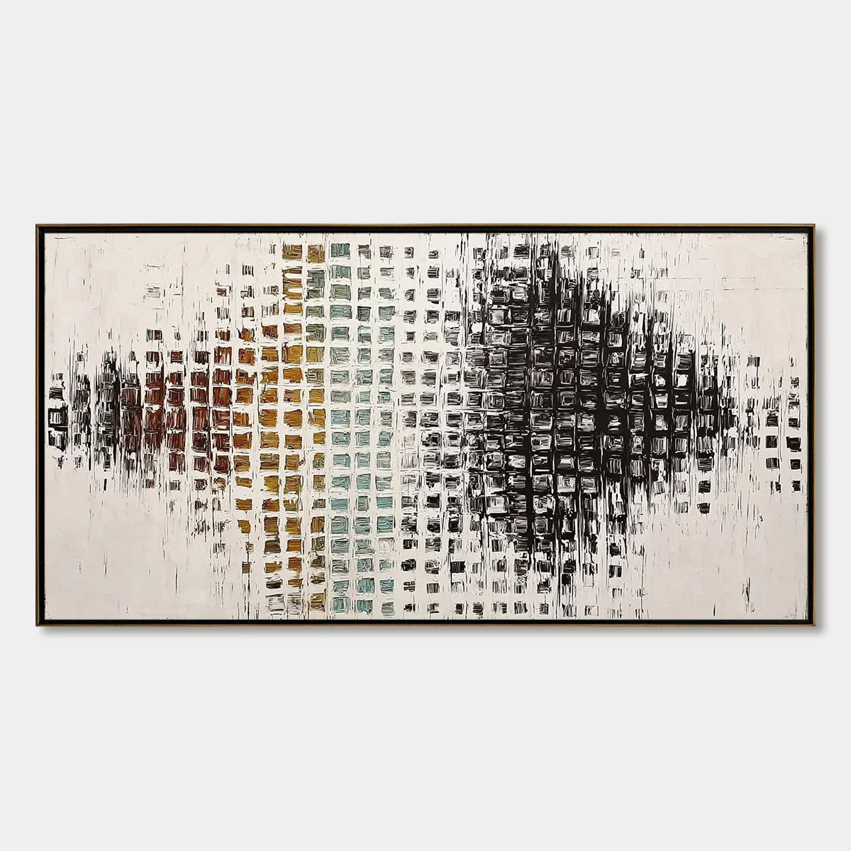 FREQUENCY: Large Textured Wabi Sabi Abstract Painting | hanging in living room, Abstract wall art