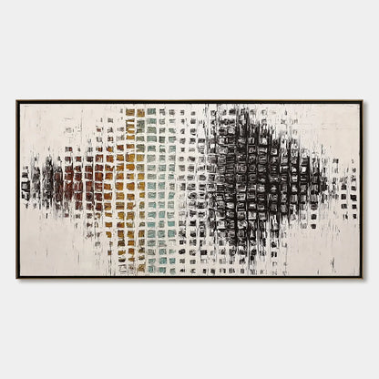 FREQUENCY: Large Textured Wabi Sabi Abstract Painting | hanging in living room, Abstract wall art