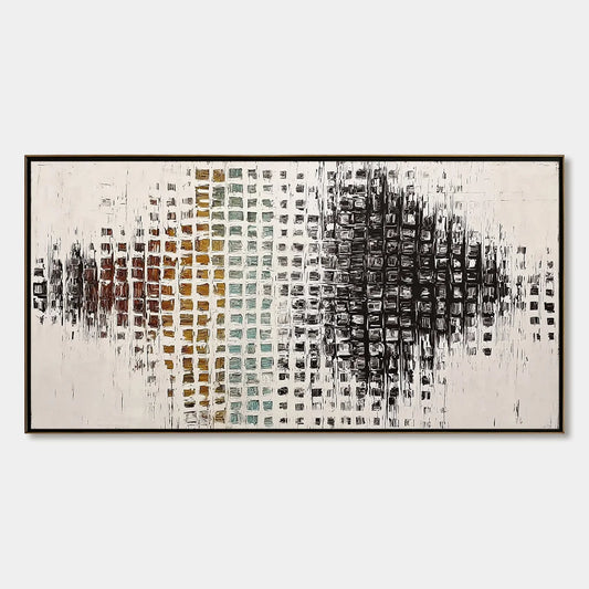 FREQUENCY: Large Textured Wabi Sabi Abstract Painting | hanging in living room, Abstract wall art