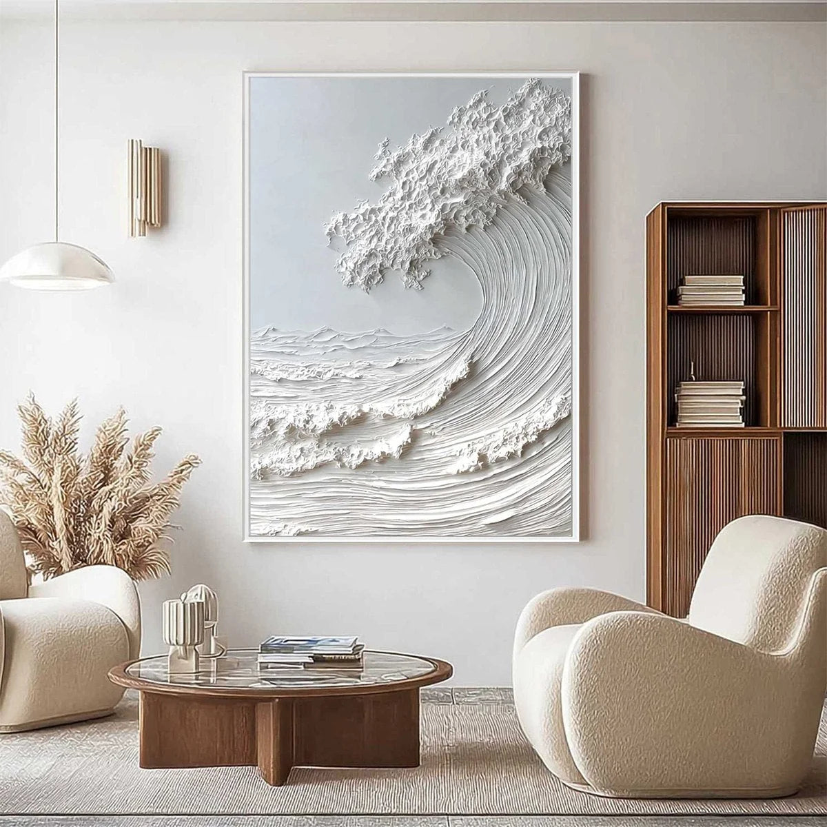 FROZEN MOMENTUM: Textured Impasto Seascape Oil Painting | rolled canvas, ready for custom framing