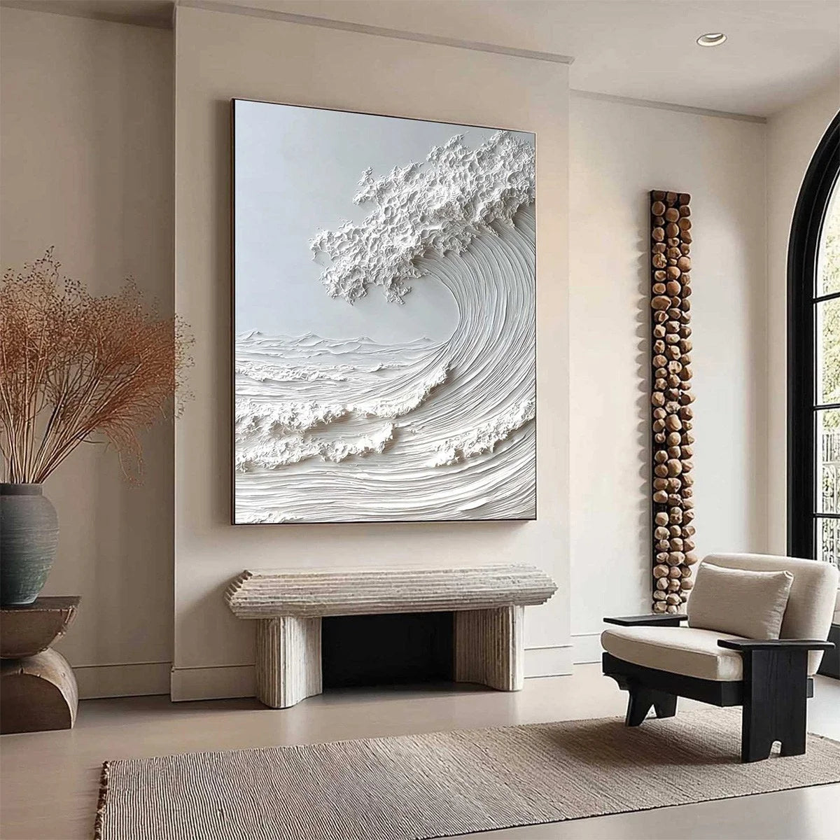 FROZEN MOMENTUM: Textured Impasto Seascape Oil Painting | blue palette, original oil on stretched canvas art