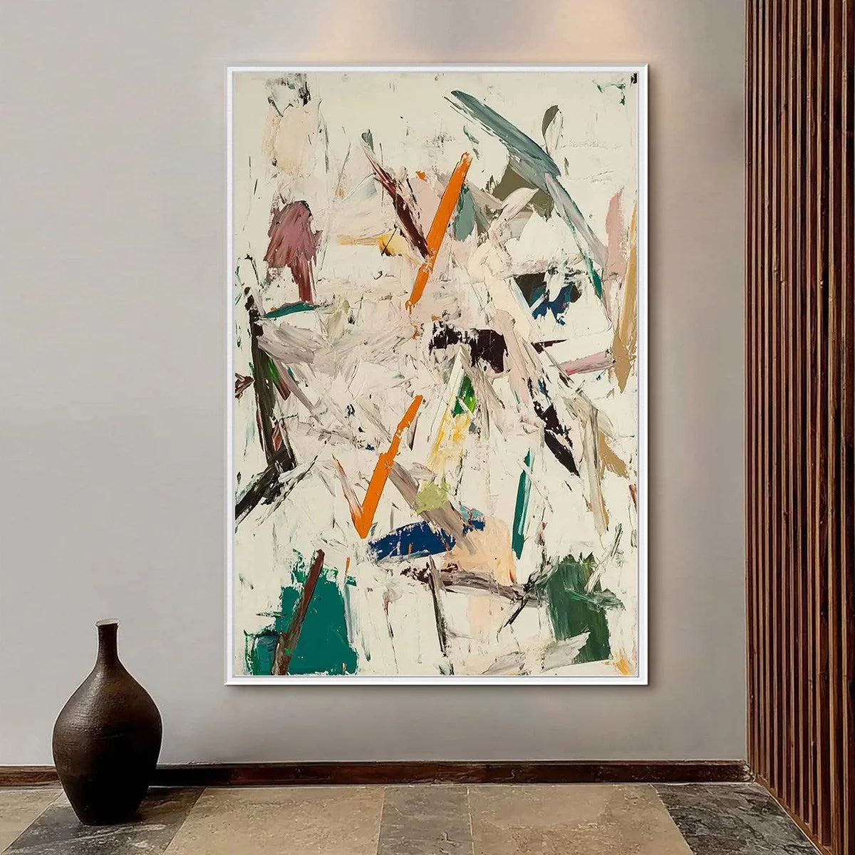 FROZEN RUSH: Textured Abstract Impasto Oil Painting | Abstract closeup, raised brushwork detail