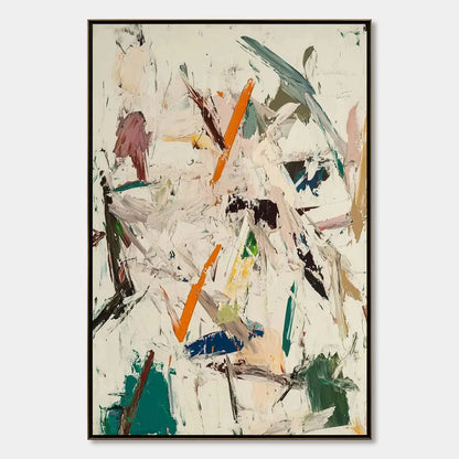 FROZEN RUSH: Textured Abstract Impasto Oil Painting | hanging in living room, Abstract wall art