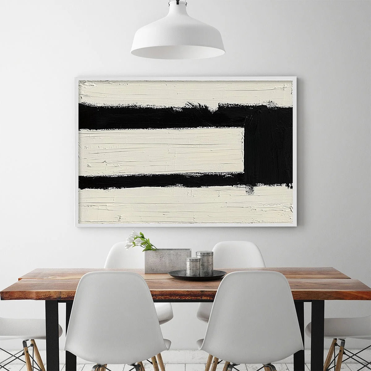 GATEWAY: Textured Minimalist Abstract Oil Painting | gold frame stretched on neutral wall
