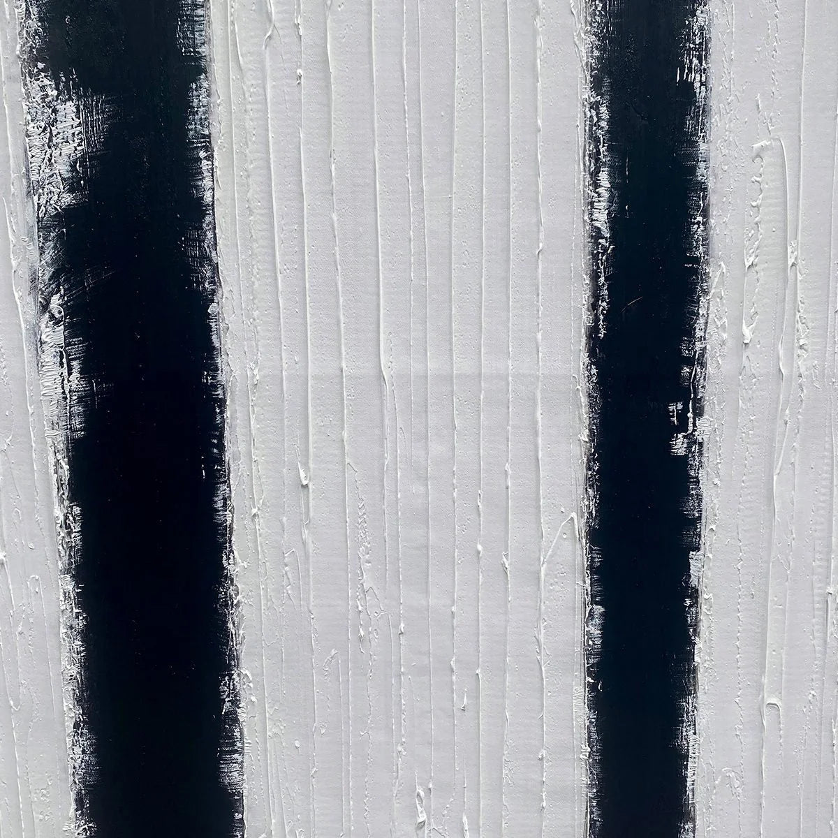 GATEWAY: Textured Minimalist Abstract Oil Painting | black frame version on white wall