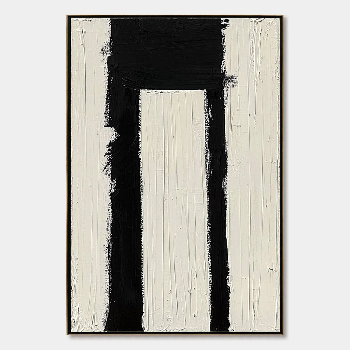 GATEWAY: Textured Minimalist Abstract Oil Painting | hanging in living room, Minimalist wall art
