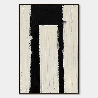 GATEWAY: Textured Minimalist Abstract Oil Painting | hanging in living room, Minimalist wall art