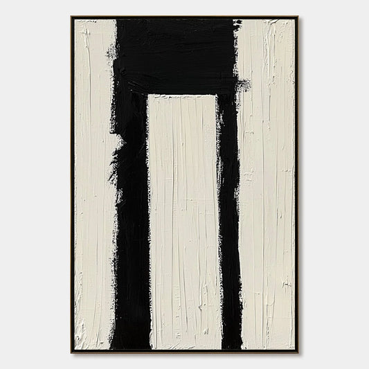GATEWAY: Textured Minimalist Abstract Oil Painting | hanging in living room, Minimalist wall art