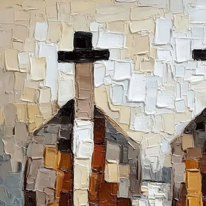 THE GENTLEMEN'S ACCORD: Textured Abstract Painting | rolled canvas, ready for custom framing