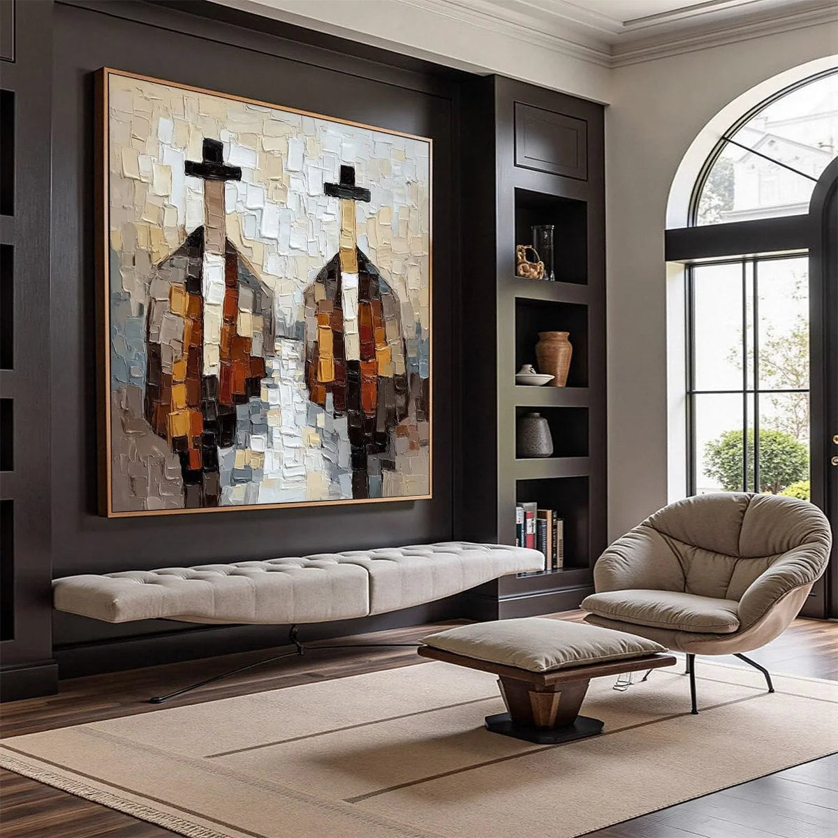 THE GENTLEMEN'S ACCORD: Textured Abstract Painting | textured abstract mood, soft natural light studio shot