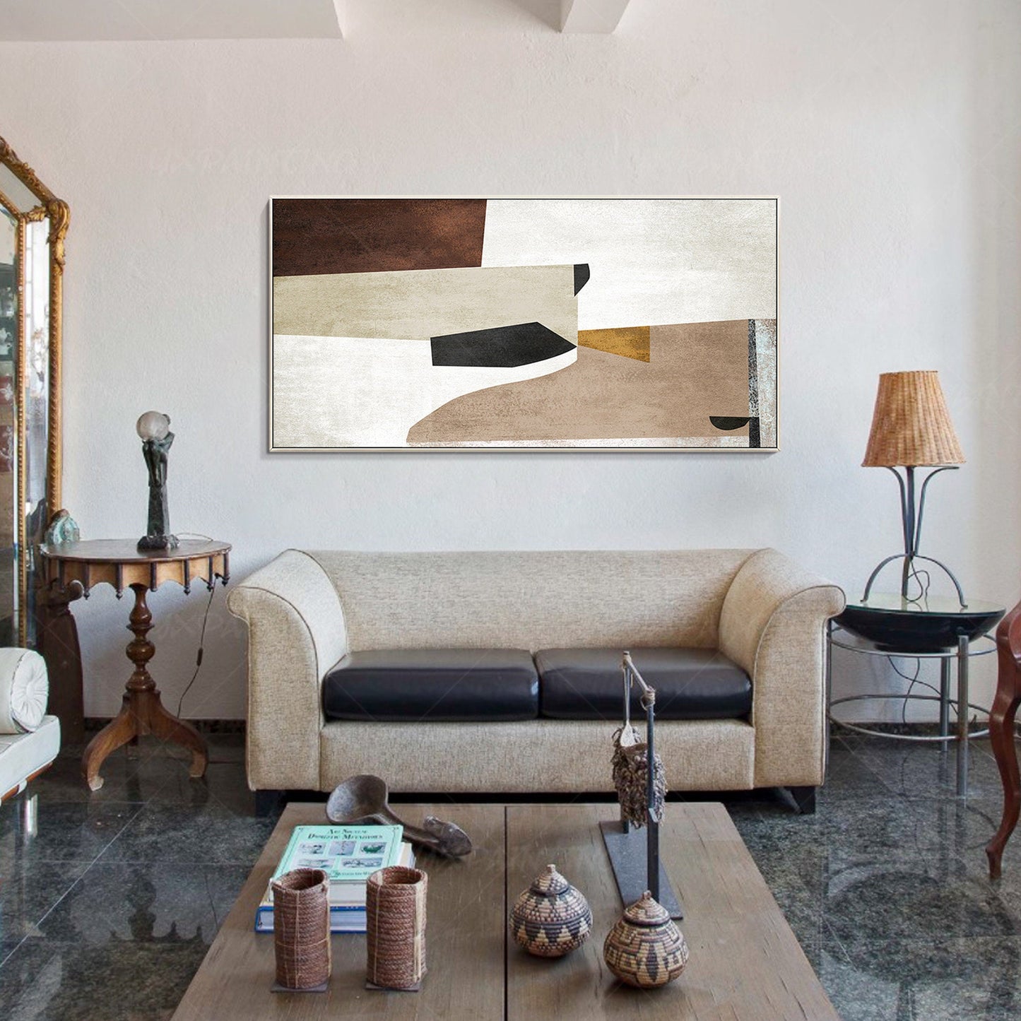 Geometric Abstract Canvas Print: Modern Framed Wall Art (Digital Print) #4