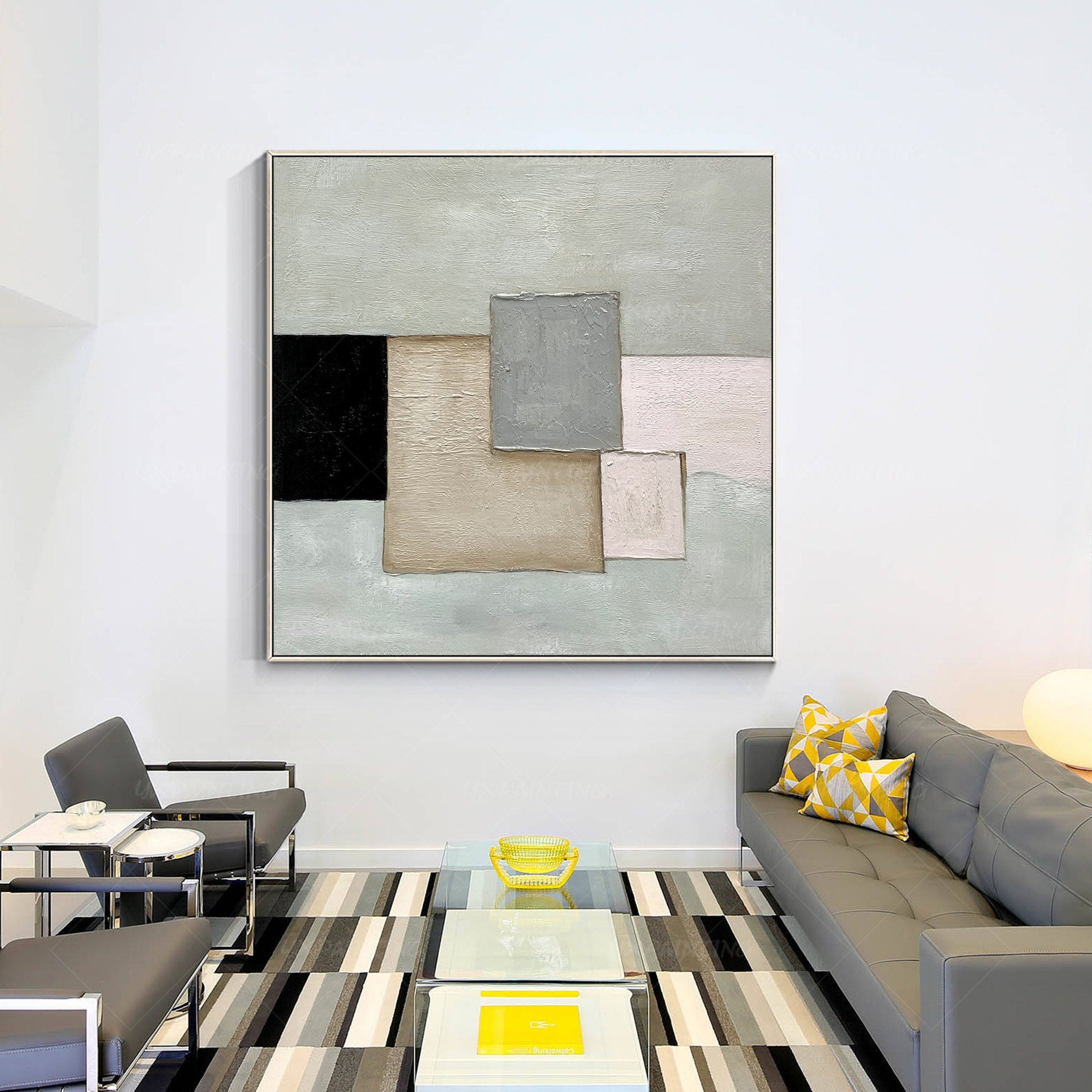 Geometrische muurkunst Boho kunst aan de muur kunst aan de grote muur abstracte  #5