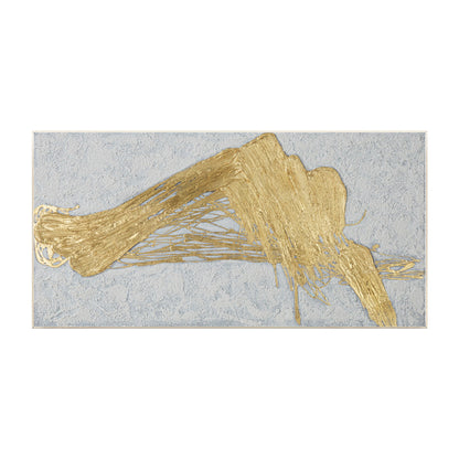 Gold Abstract Textured Painting: Original Framed Canvas Wall Art #8