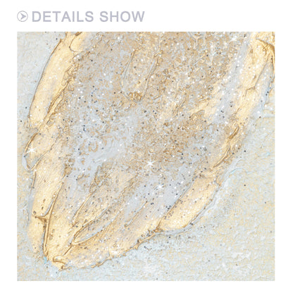 Gold Butterfly textured original abstract painting canvas, modern nodic decor li #3