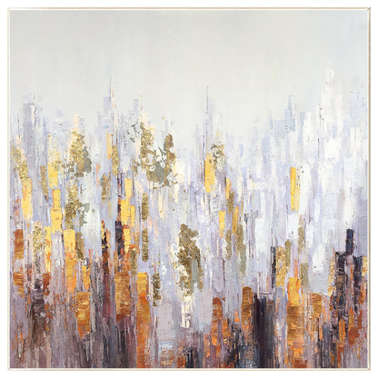 Gold leaf Abstract acrylic Paintings On Canvas Original art Large wall art textu #8