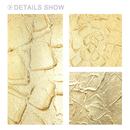 Gold Leaf Abstract Painting: Thick Textured Luxury Wall Art #2