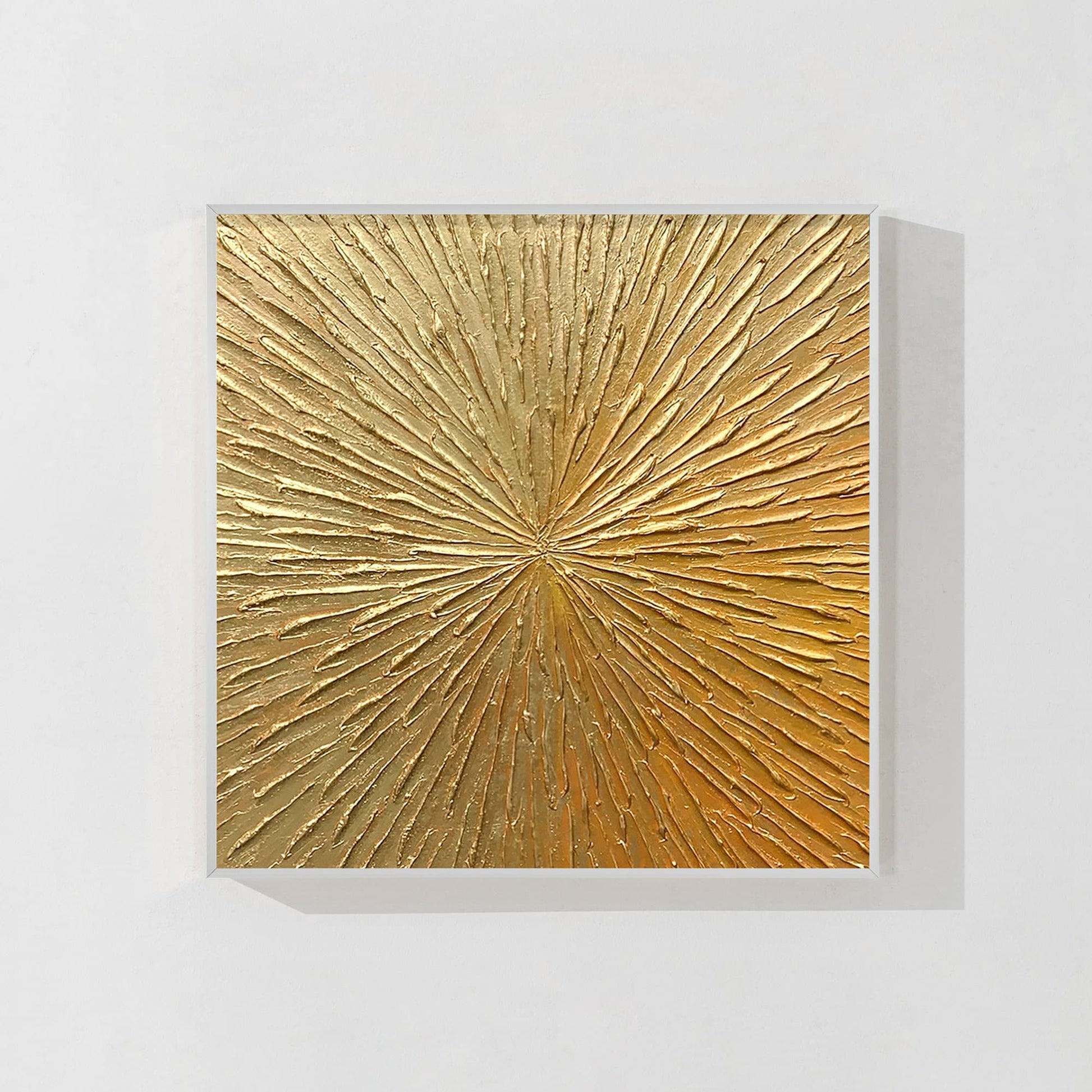 Gold Textured Art Abstract Painting Minimalist Painting On Canvas, Square Gold W #10