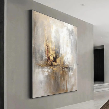 GOLDEN ABSTRACT: Textured Abstract Painting, Vertical Wall Art | yellow palette, original oil on stretched canvas art