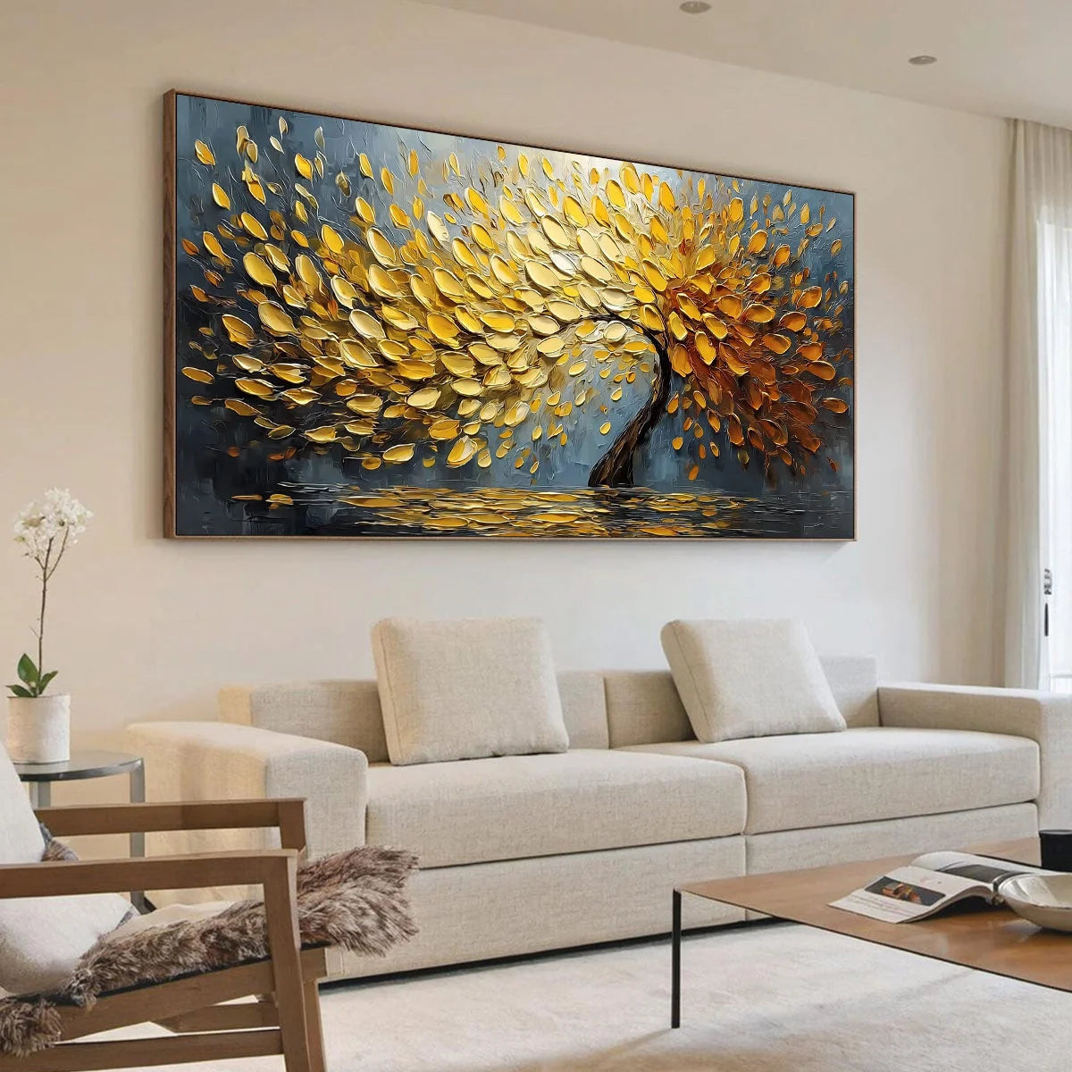 GOLDEN CASCADE | Abstract mood, soft natural light studio shot
