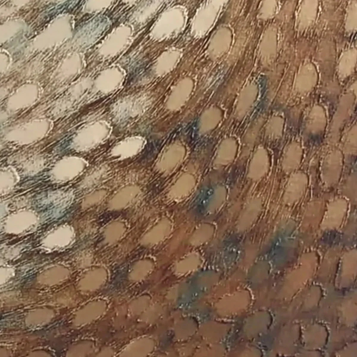 GOLDEN DRIFT: Textured Wabi Sabi Abstract Oil Painting | rectangular format, hand-painted canvas edge