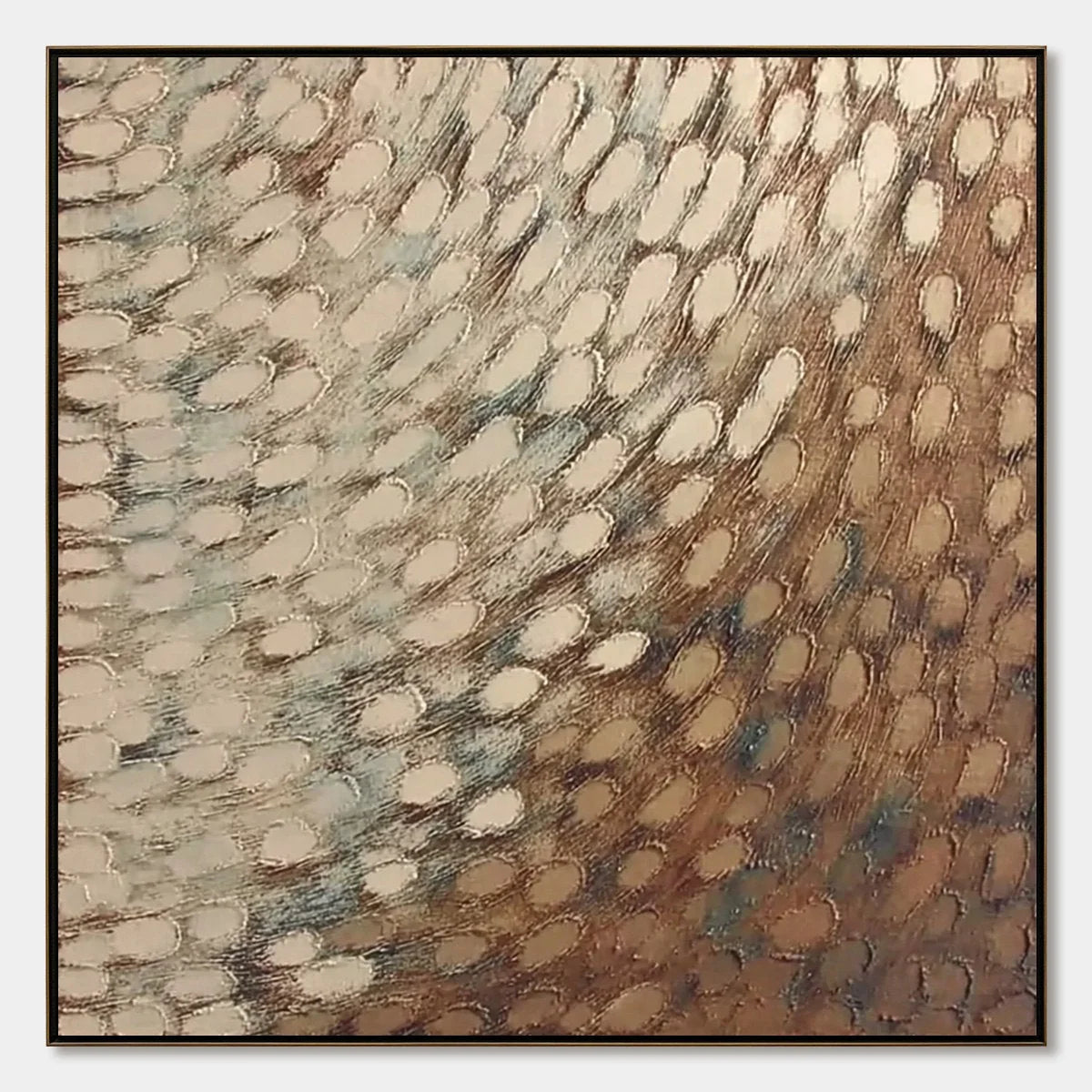 GOLDEN DRIFT: Textured Wabi Sabi Abstract Oil Painting | hanging in living room, Abstract wall art