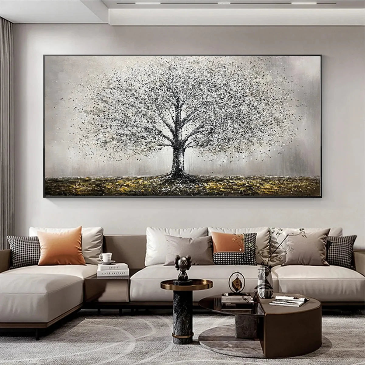 GOLDEN ROOTS: Tree Painting with Textured Gold Ground | Figurative mood, soft natural light studio shot
