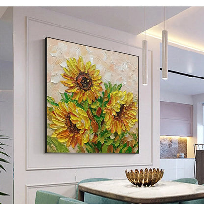 GOLDEN TRIO | gold frame stretched on neutral wall